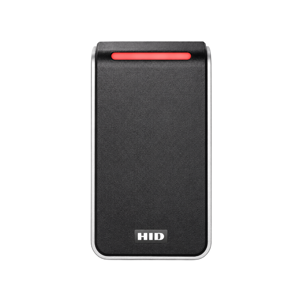 HID Global 40NKS-02-000000 Signo Access Control Multi-Tech (SEOS / iClASS SE / iClASS SR / iClASS / MIfae Desfire EV1/EV2 (SIO) / Mifare Classic) Reader - Weatherproof - & Tamper-proof - Black Bezel - Secure Mobile ID via NFC / Bluetooth - Supports OSDP (Open Supervised Device Protocol)