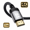 iSecure ICL-HDMI4K1MCABLE 1M Length 4K UHD Type A HDMI Cable with Noise-Shielding Outer Cover - 4K Resolution Support