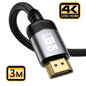 iSecure ICL-HDMI4K3MCABLE 3M Length 4K UHD Type A HDMI Cable with Noise-Shielding Outer Cover - 4K Resolution Support