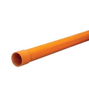 iSecure Electrical PVC Conduit - 4m Length - Orange Colour - Weatherproof