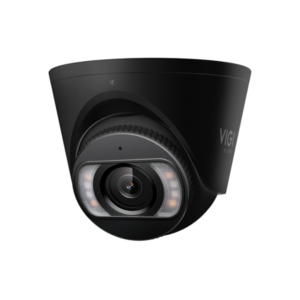TP-Link VIGI InSight S485-BLK Active-Deterrence AI H265 4K 8MP PoE IP Smart-Dual-Light (30m IR + 30m White-Light) Full-Colour 120dB True-WDR Weatherproof BLACK Eyeball Turret Camera with 2.8mm Fixed Lens - 2-Way Audio - 111.4° Horizontal Wide Angle View
