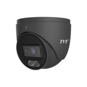 TVT TD-9564S4-C#D/PE/AW2-B H265 AI (Artificial Intelligence) SMD 6MP PoE IP Smart-Hybrid-Light (30m IR +30m White-Light) Full-Colour 120dB True-WDR Weatherproof Dark-Grey (Black) Eyeball Network Camera with 2.8mm Fixed Lens - Built-in Audio Mic - 104° Horizontal FoV