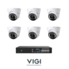 TP-Link VIGI InSight VIGIPROAIO5MPIPCCTVKIT4 - Includes 1 * VIGI NVR1008H-8MP (Without HDD) + 6 * VIGI InSight S455 5MP Active-Deterrence AI Smart-Dual-Light Turret Cameras with 2-Way Audio