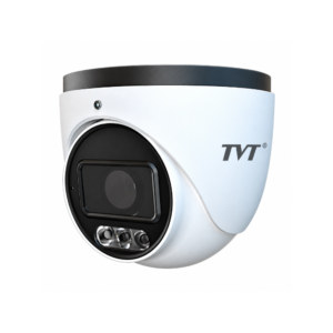 TVT TD-9585C4-A#PE/WR2 H265 AI SMD 4K 8MP PoE IP Full-Colour (30m White-Light) Low-Light-Sensor 8MP Weatherproof Eyeball Turret Camera with 2.8mm Fixed Lens - Built-in Audio Mic - 110° Horizontal FoV