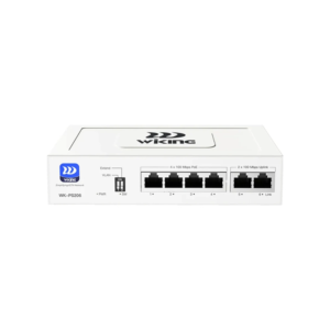Wi-Tek WK-PS206(V2) Plug n' Play 100Mbps Unmanaged Network PoE Switch - 4 * 10/100Mbps PoE Ports + 2 * 10/100Mbps Uplink Ports - 55w PoE Power - Supports Extend Mode - 230VAC Input